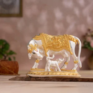 Kamdhenu Cow with Calf Idol