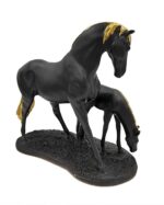 Gold Plated Horse Statue Showpiece Figurine Home Decor Item 2 Horse Per Set - Image 3