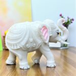 White Elephant Statue Trunk Up ( 8 x 10.5 inch) - Image 4