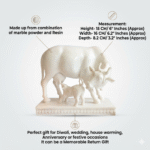 White Kamdhenu Cow Statue Culture 6 Inch - Image 2