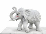 White Elephant Statue Trunk Up  ( 8 x 10.5 inch) - Image 4