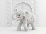 White Elephant Statue Trunk Up  ( 8 x 10.5 inch) - Image 2