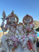 Shiva Parivar Murti 16 Inch | Shiv Parvati Ganesh Idol for Home Temple - Image 3