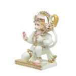 Hanuman Ashirwad Idol,White 9 Inch - Image 4