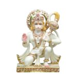 Hanuman Ashirwad Idol,White 9 Inch