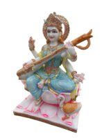 Large Saraswati Idol 24 Inch - Image 4
