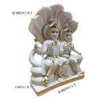 Goddes Vishnuu Lakshmi Murti for Pooja12 Inch - Image 2