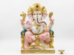 Ganesha Statue Sitting 24 inches Marble Ganapati Idol Large